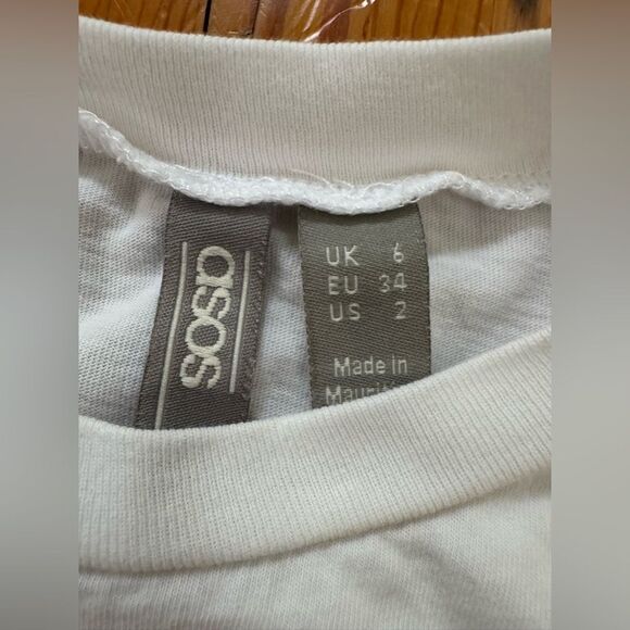 ASOS White Peplum Tshirt - Picture 2 of 4